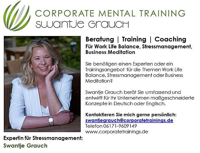 Swantje Grauch Work Life Balance Training